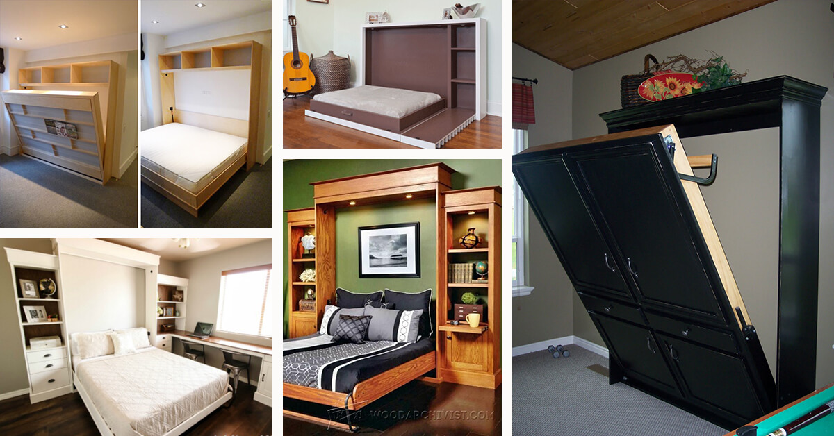 18 Best Diy Murphy Bed Ideas And, Diy Wall Bed Frame