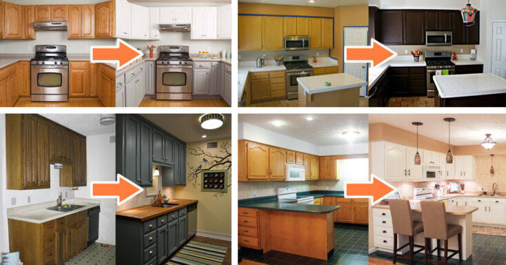 Featured image for 25+ Amazing Before and After: Budget Friendly Kitchen Makeover Ideas