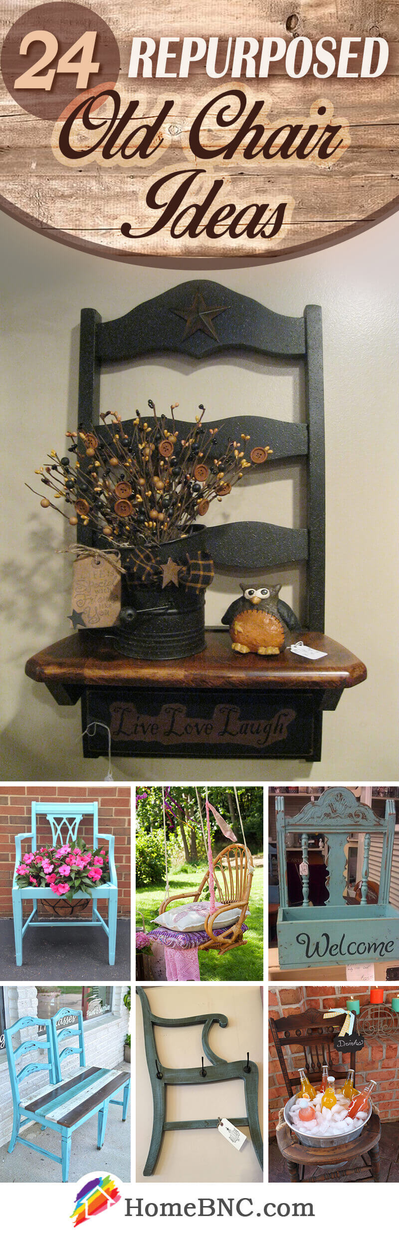 Repurposed Old Chair Decor Ideas