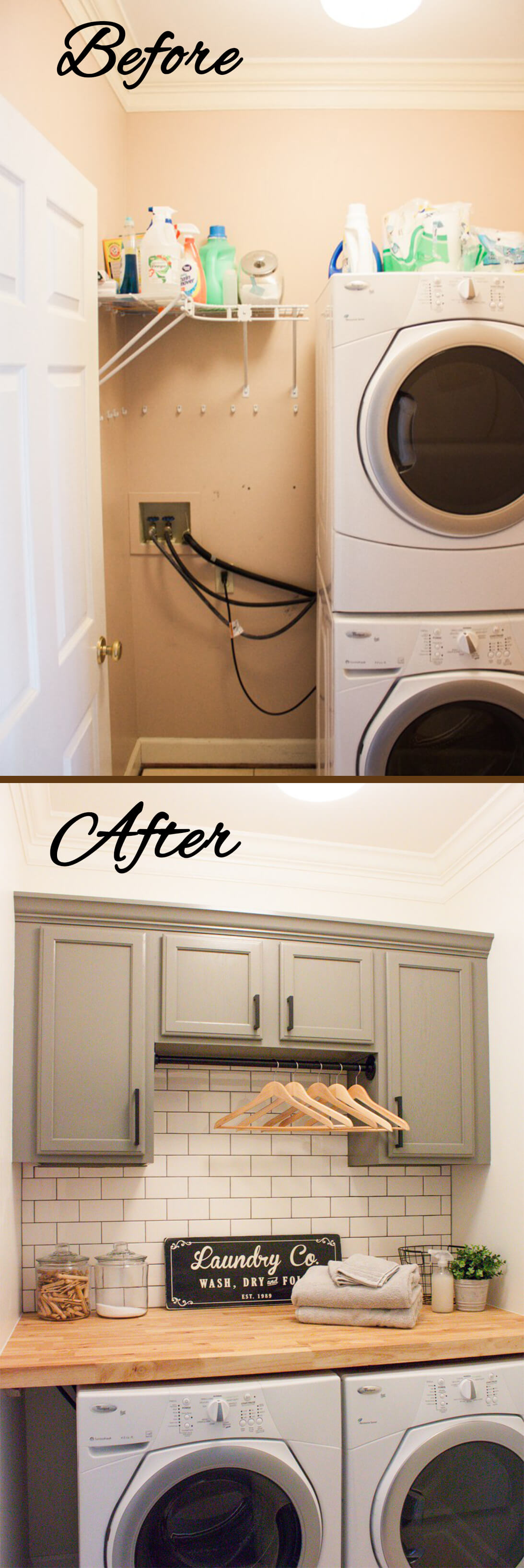 Laundry Room Makeover for Under $100