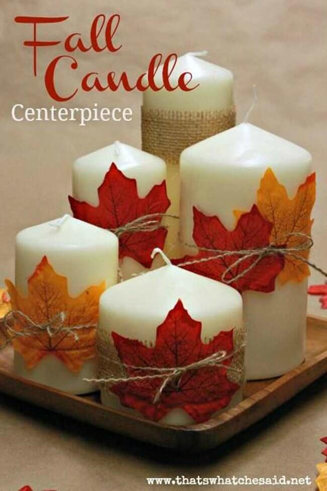Autumn Inspired Multi-Level Candle Arrangements