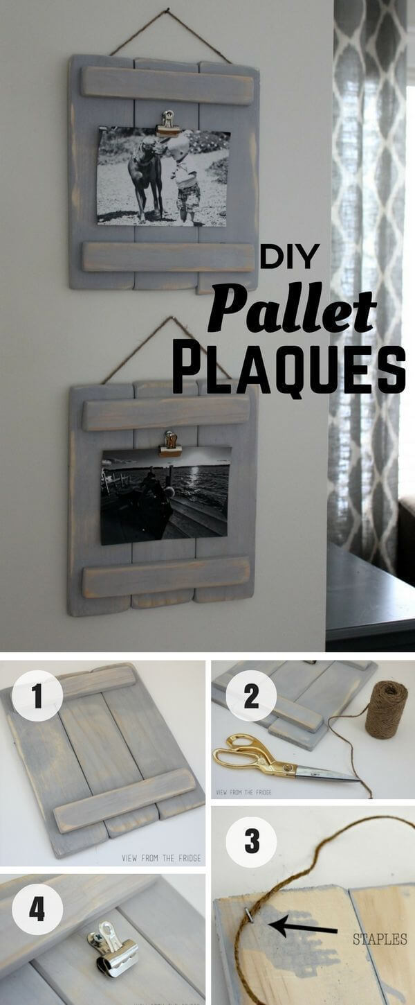 Easy Pallet Plaques Perfect for Picture Display