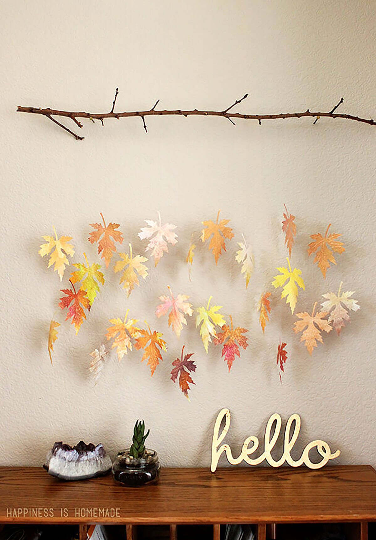 Wall-Hanging Rustic Falling Leaves Mobile
