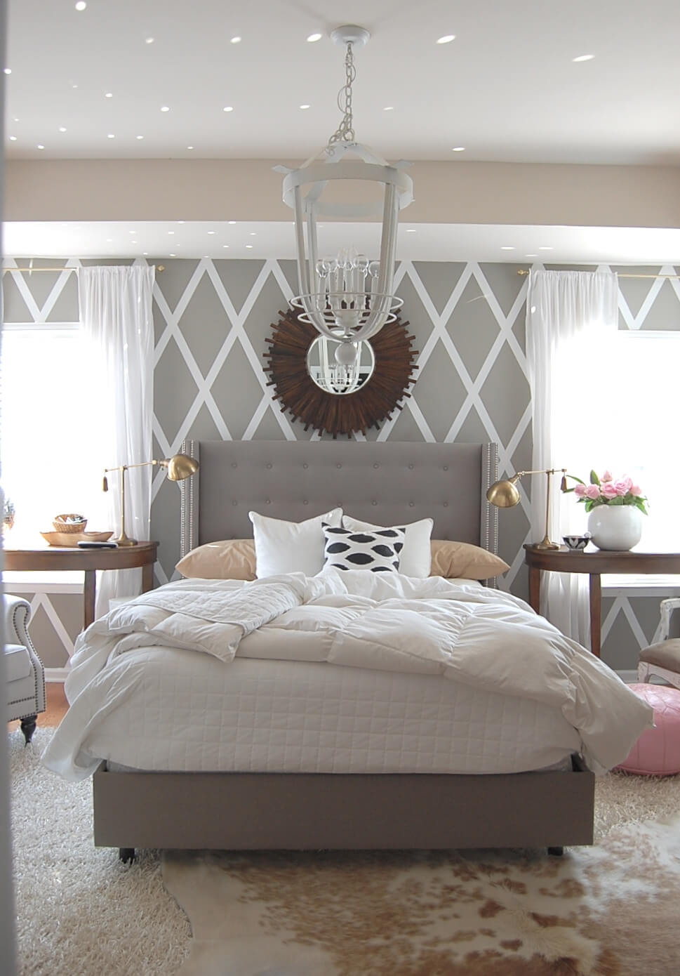 Gray Bohemian Bedroom