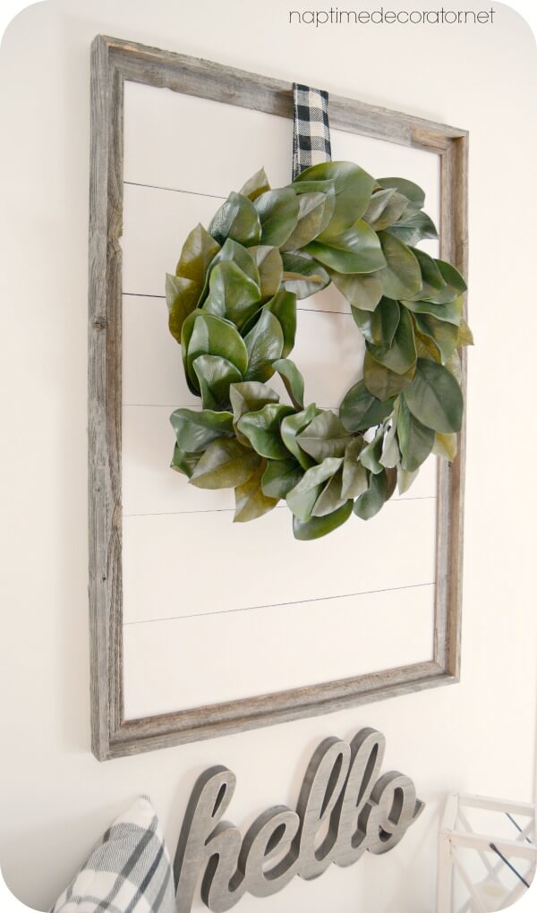 Framed Farmhouse Welcome Wreath