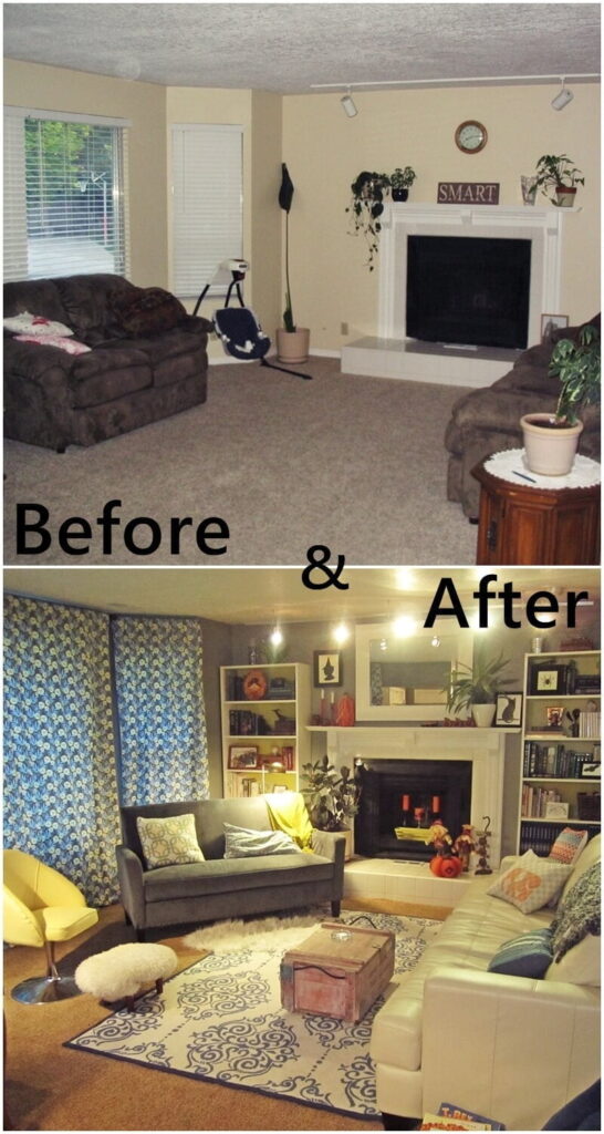 10 Budget Friendly Living Room Makeover Ideas Before After Homebnc 546x1024 