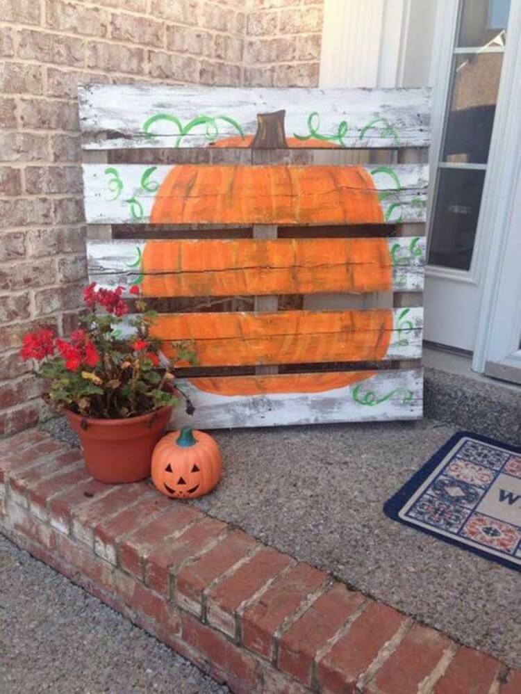DIY Pumpkin Wood Pallet Art
