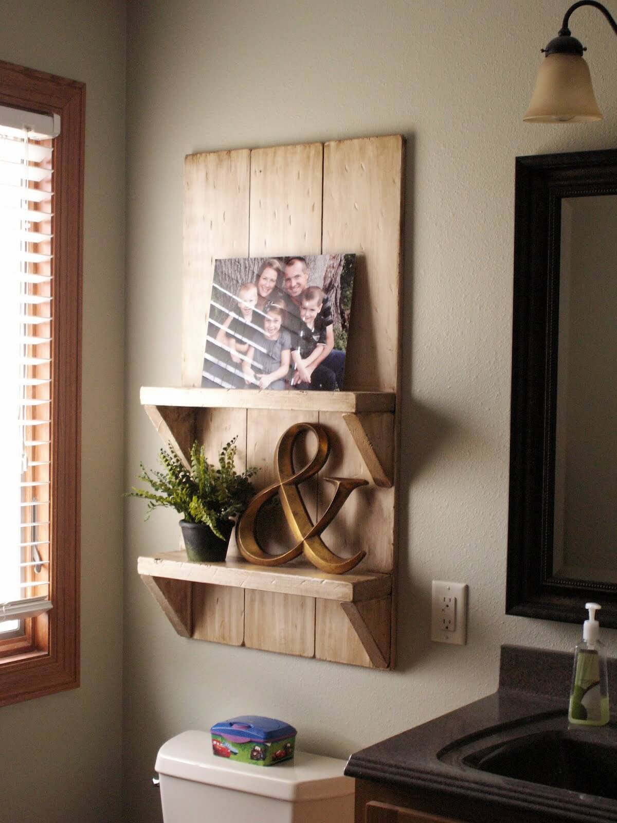 over toilet bathroom shelving