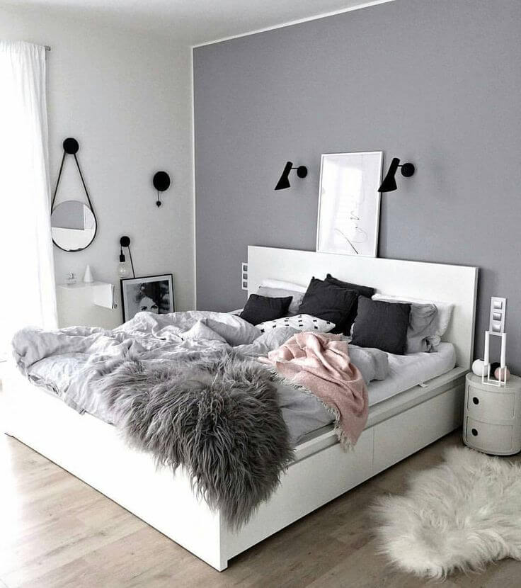 Gray Glamorous Bedroom