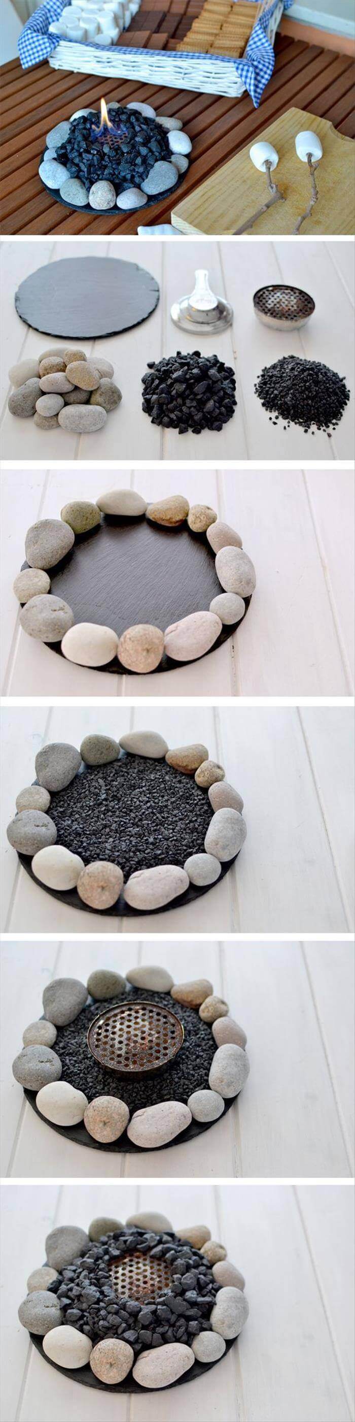 Roast Your Marshmallows with this Stone Table-top Firepit