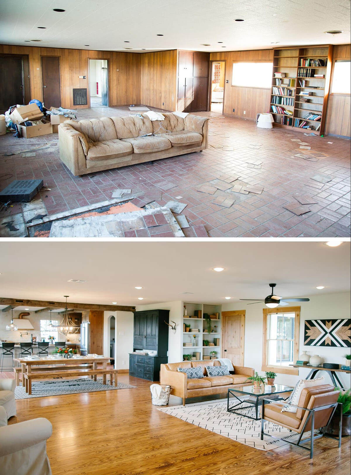 Open Floor Plan Before and After
