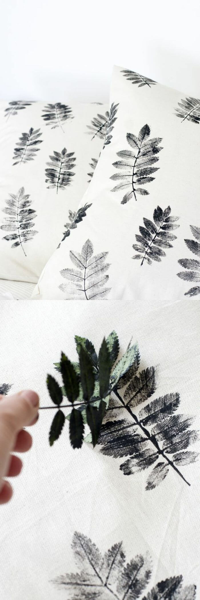 DIY Fern Leaf Wallpaper Stamps