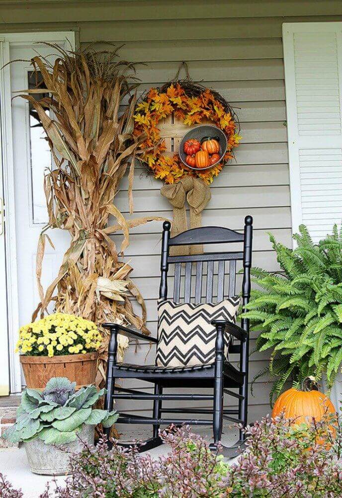 Fall Forest Front Door Wreath Harvest Velvet Pumpkins Outdoor Decoration. Autumn 2021 Farmhouse Door Decor