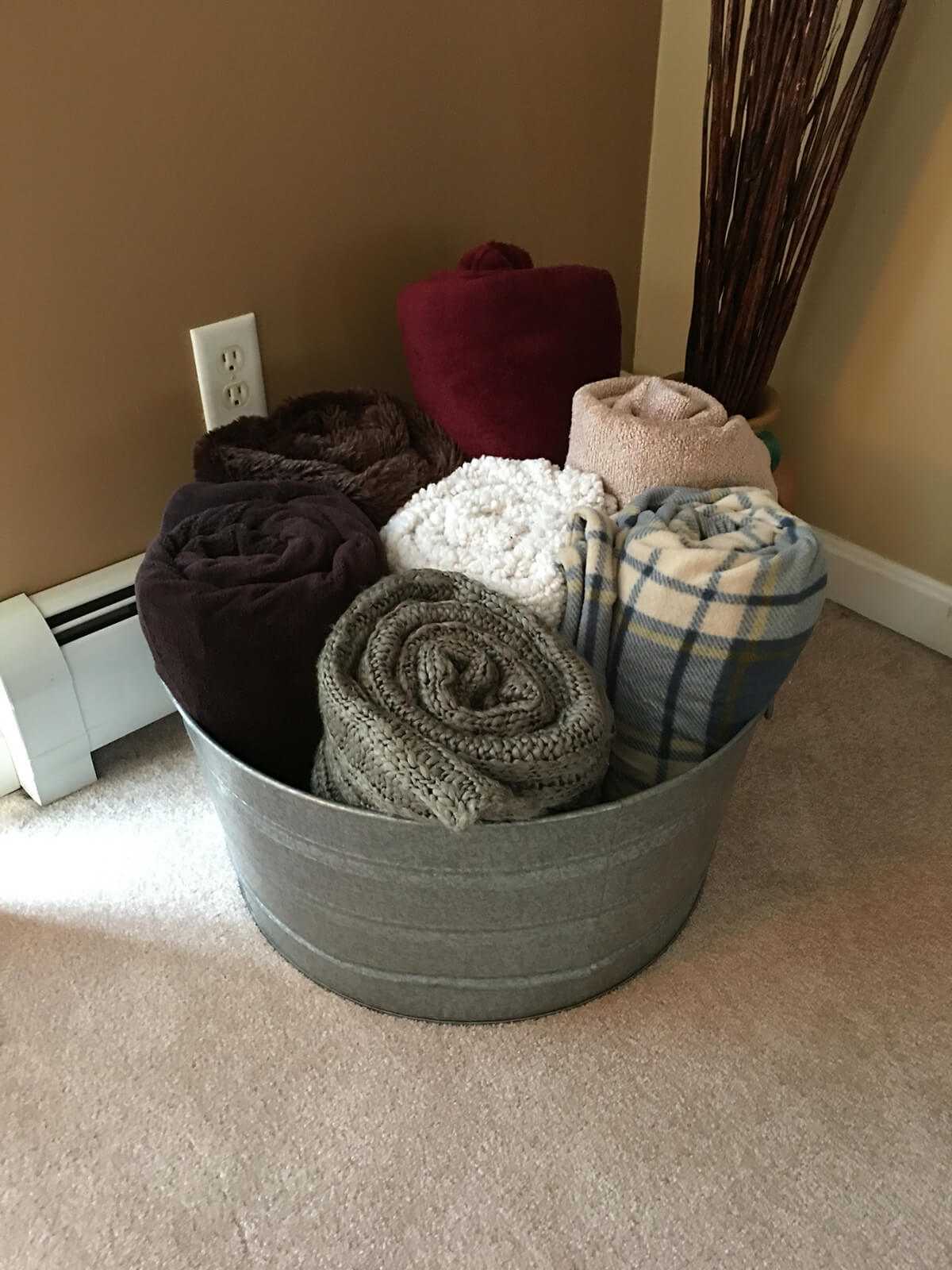 Keep Towels Organized in Water-Proof Bucket