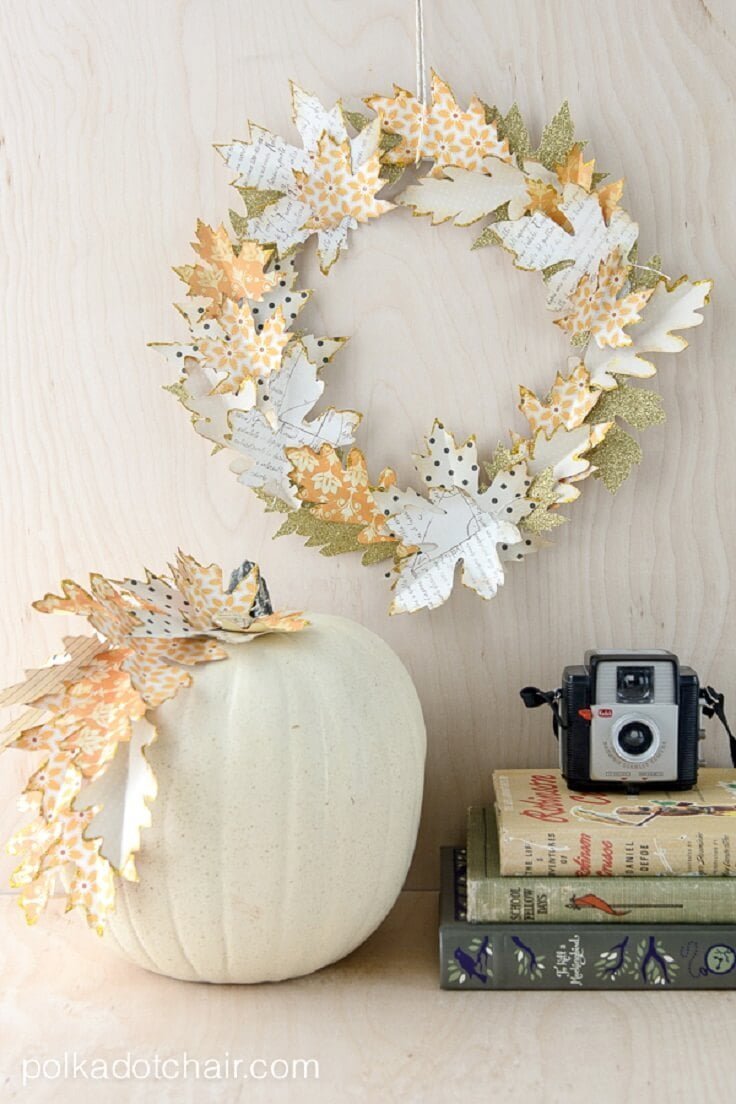 DIY Patterned Metallic Leaf Accents