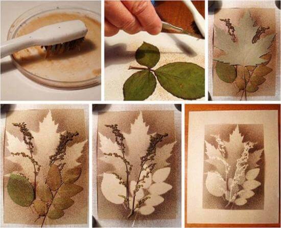 Diy Leaf Silhouette Art