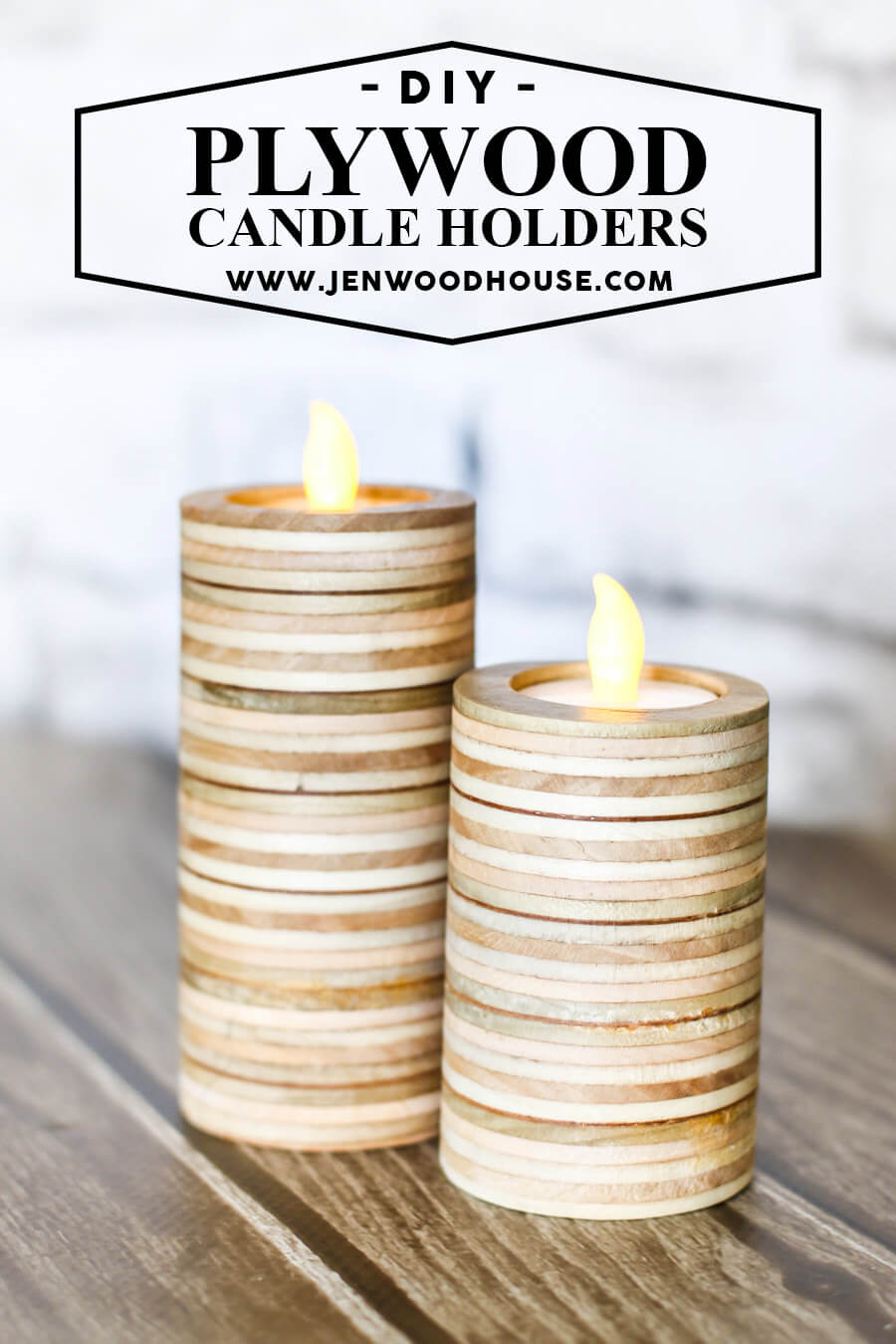 Multi-Layer Plywood Candle Holders