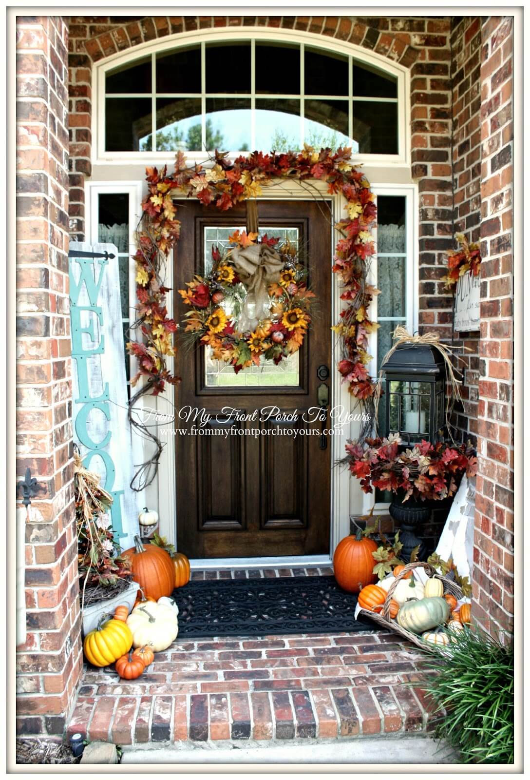 Pretty Fall Wreath and Garland