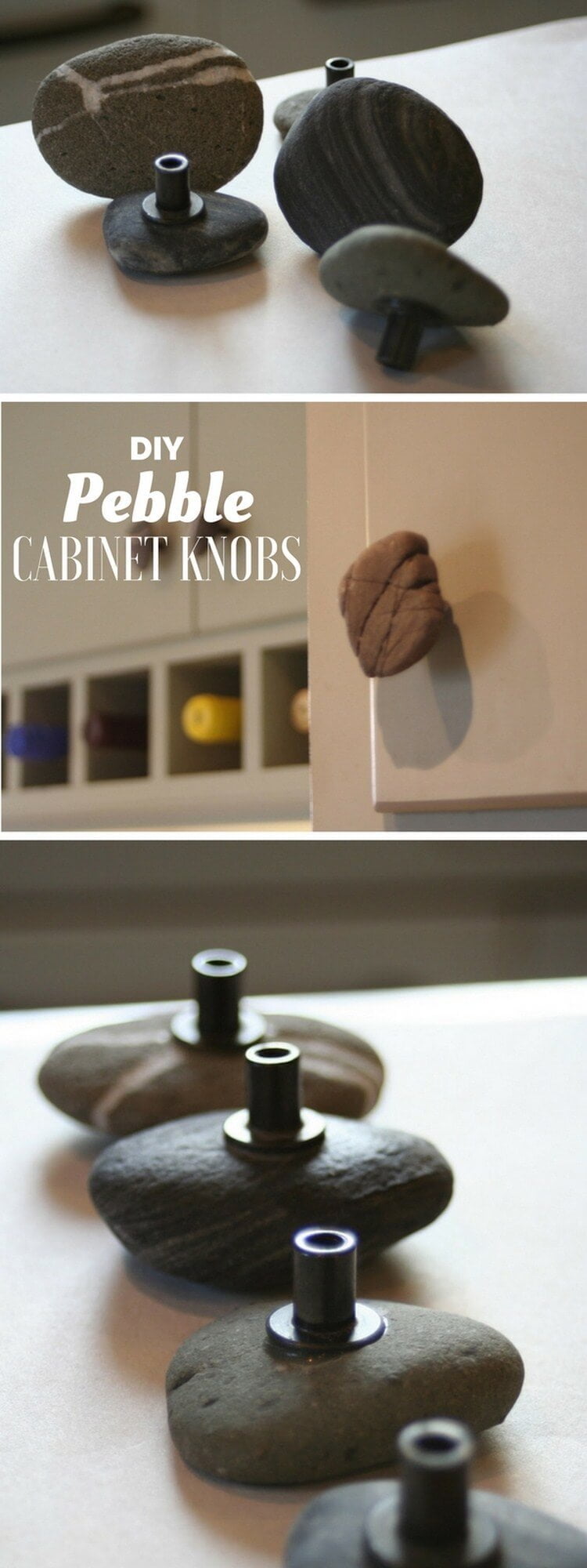 Switch Out Your Cabinet Knobs with Pretty Polished Stones