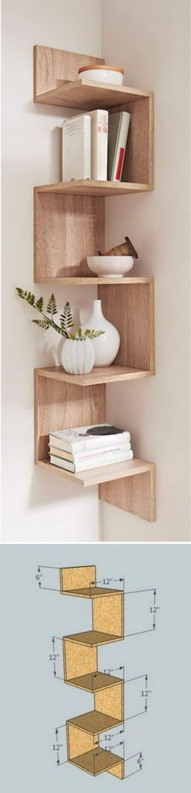 A Unique Corner Zigzag Shelf