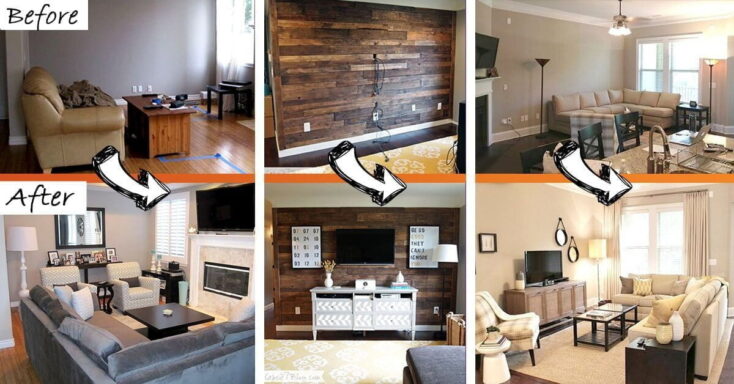 Featured image for Before and After: 26 Budget Friendly Living Room Makeovers to Inspire You