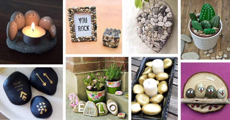 Featured image for 27 Creative DIY Home Decor Ideas with Pebbles and River Rocks That Will Find a Good Use for Your Stone Collection