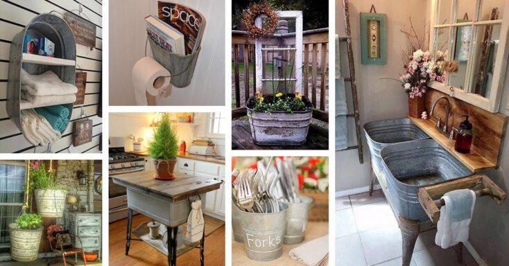 Featured image for 27 Adorable Reused and Repurposed Galvanized Tub and Bucket Ideas to Bring Country into Your Home
