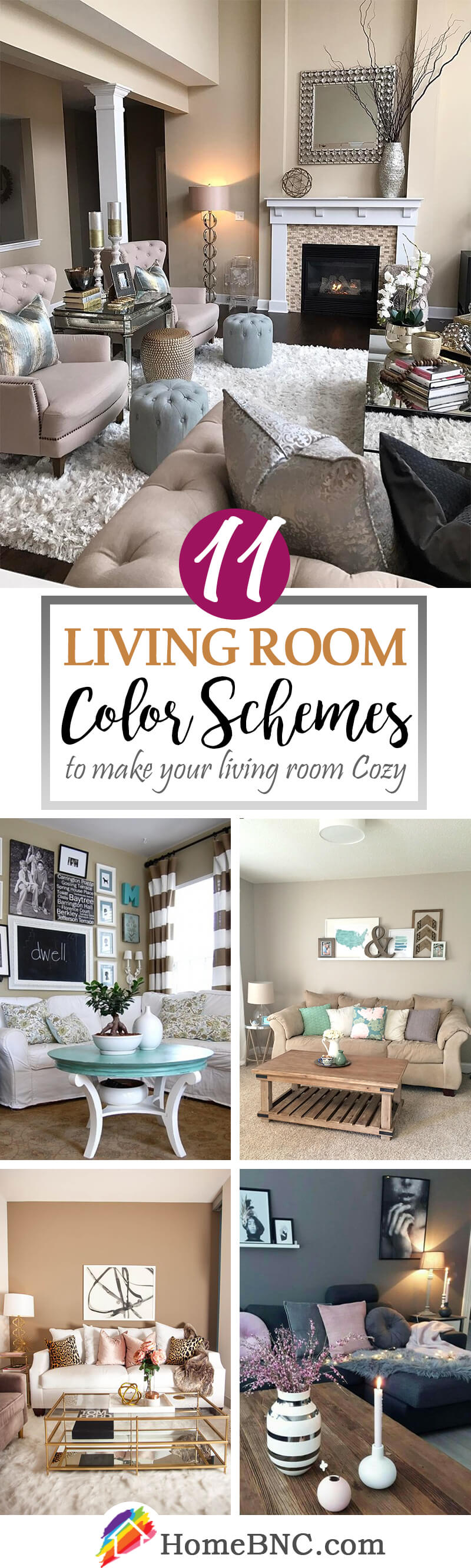 Living Room Color Scheme Designs in Harmonious Colors — Homebnc