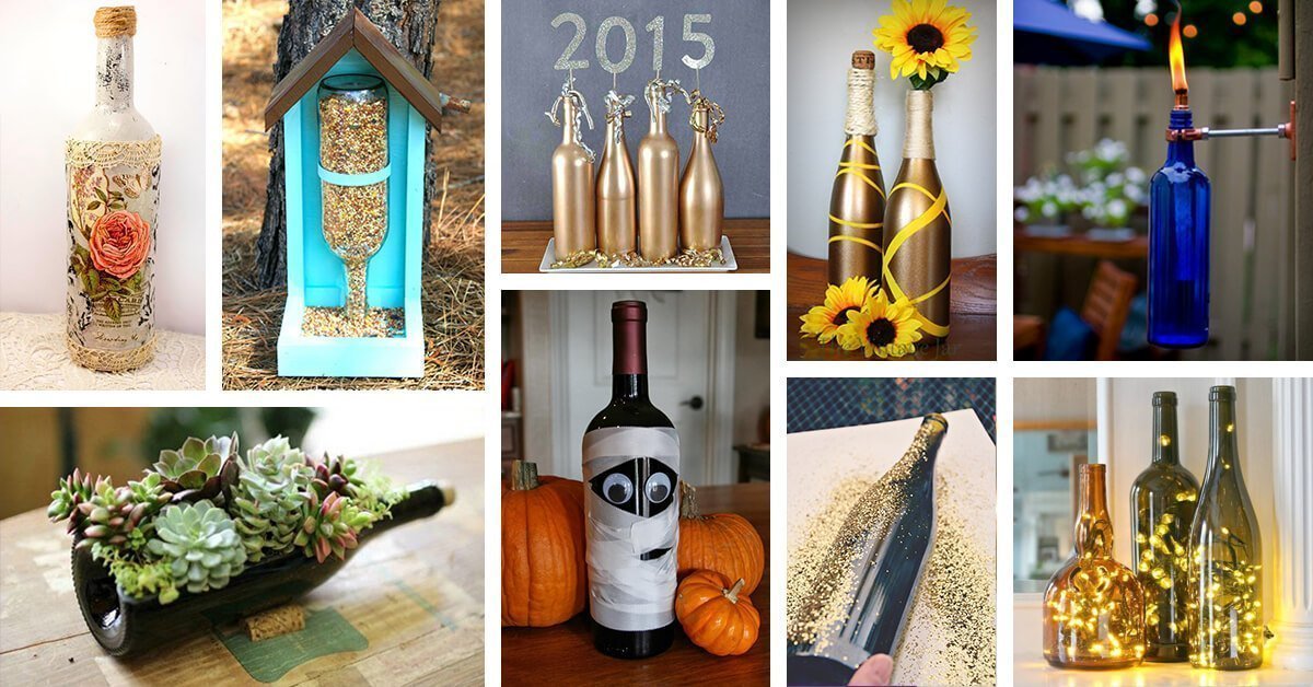 Featured image for “50+ Amazing Repurposed DIY Wine Bottle Crafts that will Dazzle Your Guests”