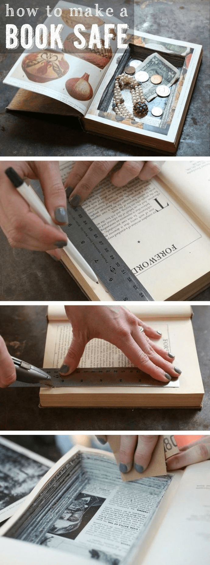 Easy to Make Vintage Book Safe