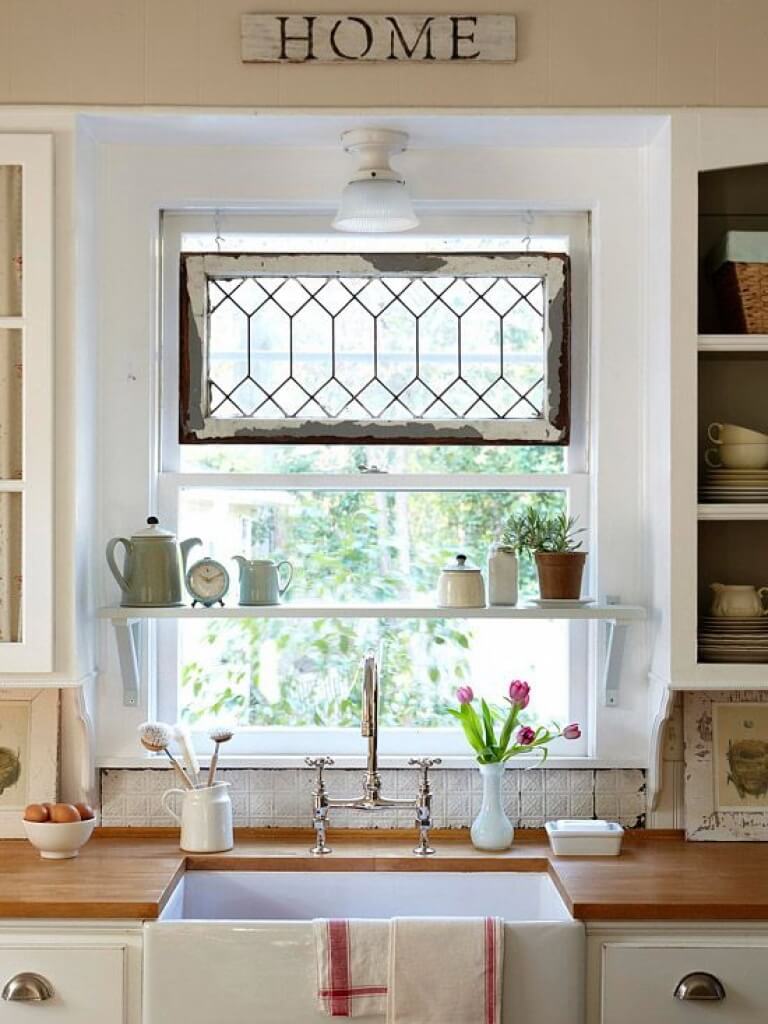 Antique Window Decoration Cottage Kitchen