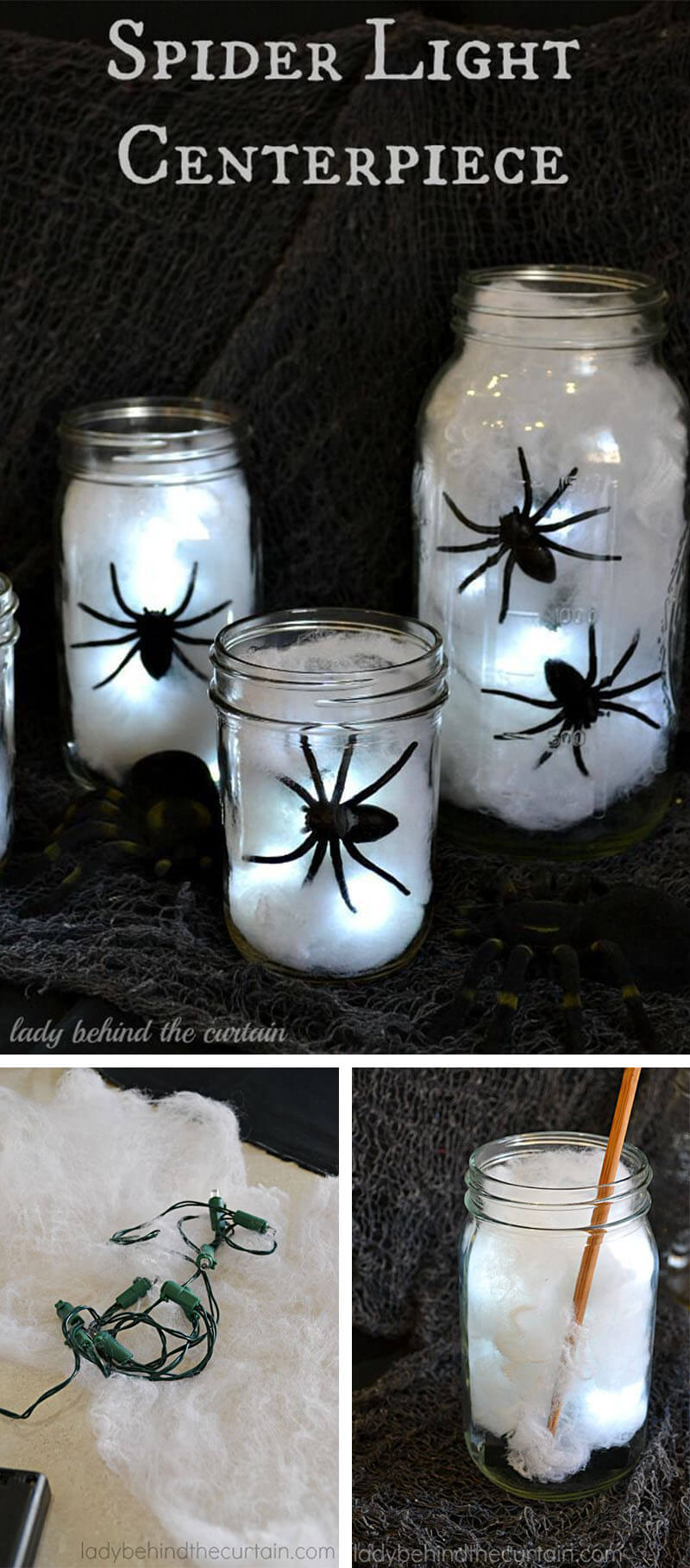 Itsy Bitsy Spider Mason Jar Lights