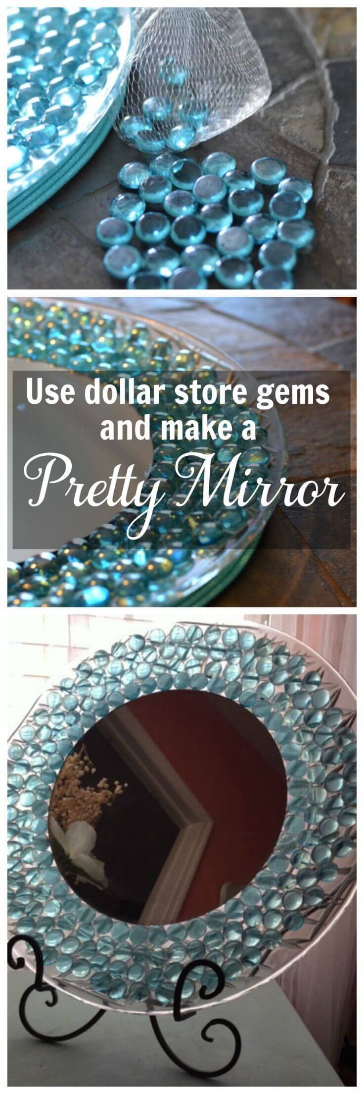 Decorated Gemstone Mirror