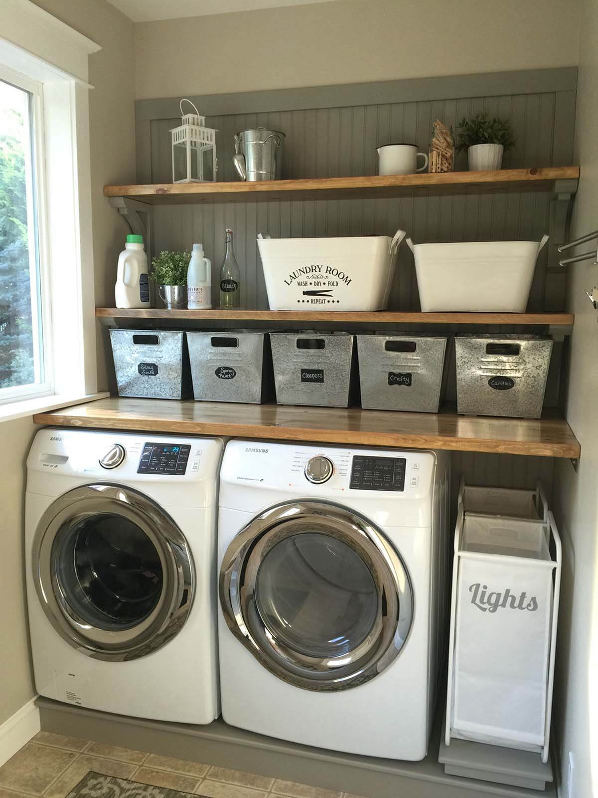 small laundry room ideas with top loading washer