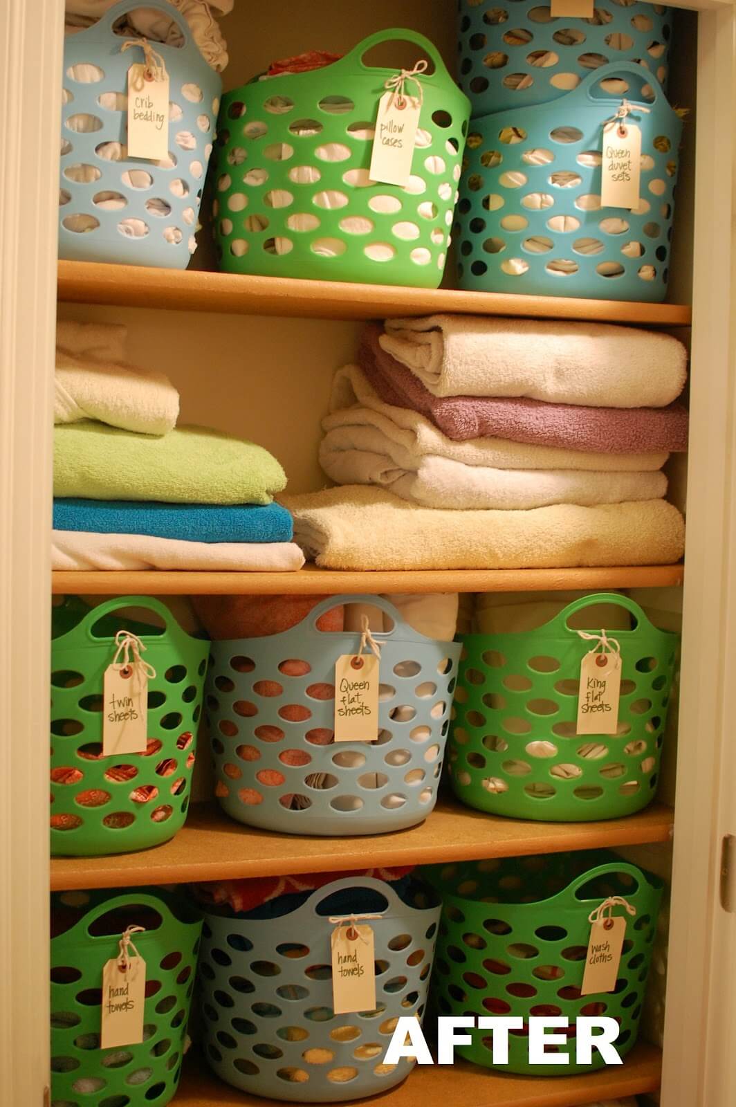 Baskets and Labels Dollar Store Organization Ideas