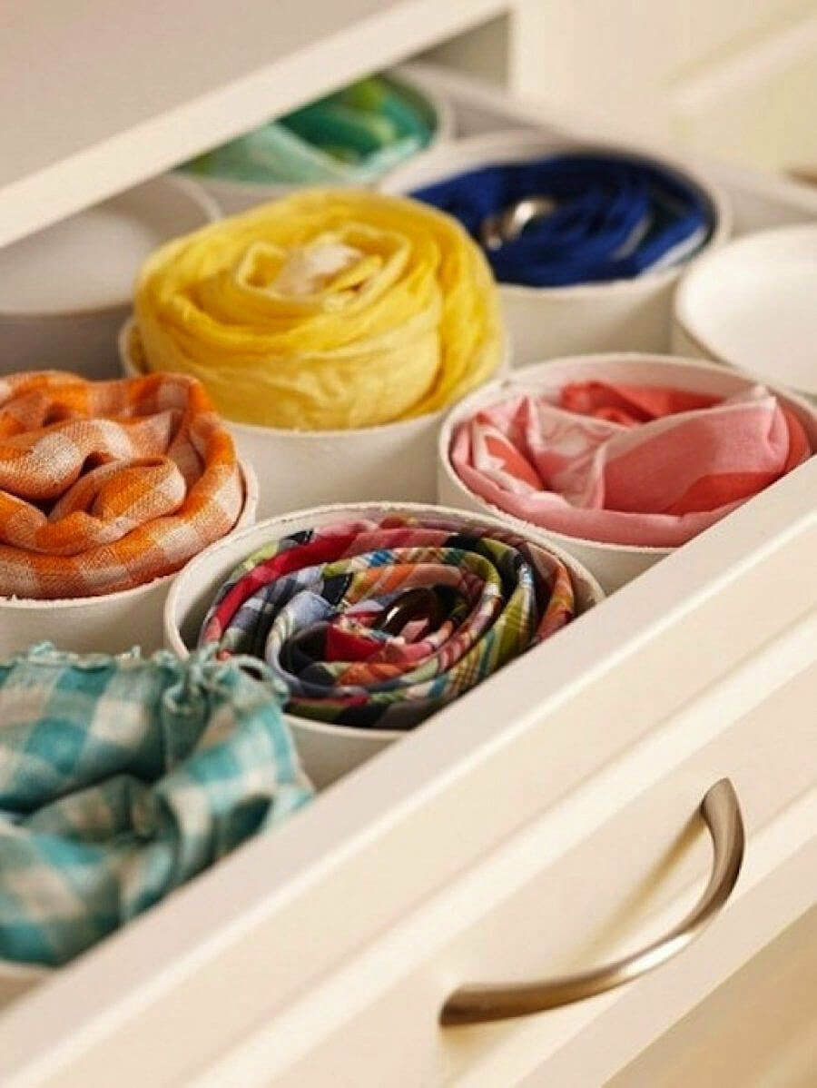 Colorful Linen Drawer Dividers