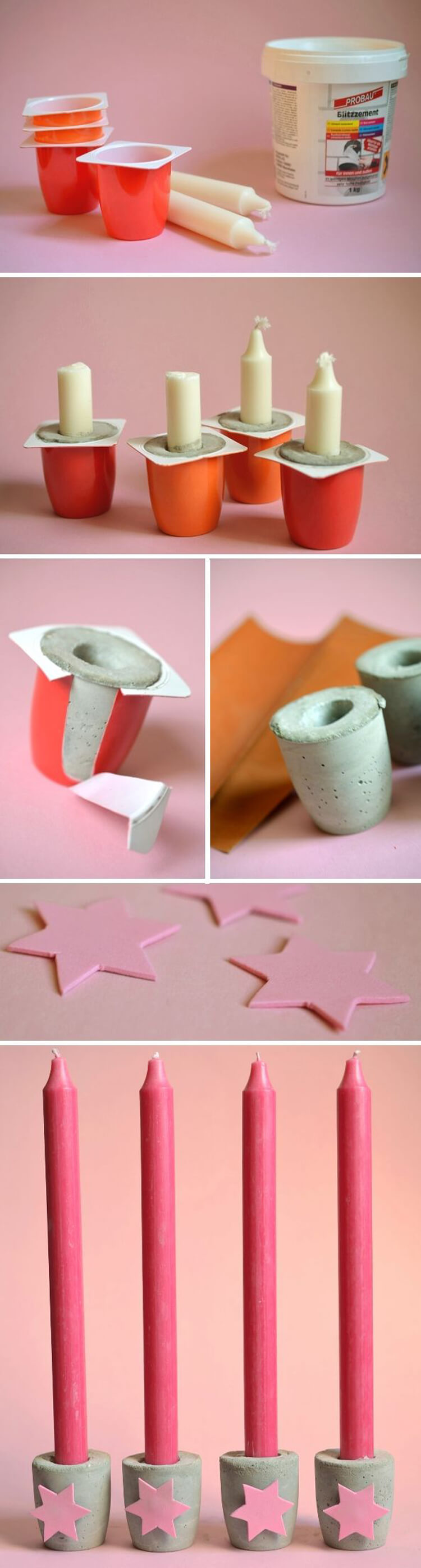 Recycled Pudding Cup Candleholder Craft