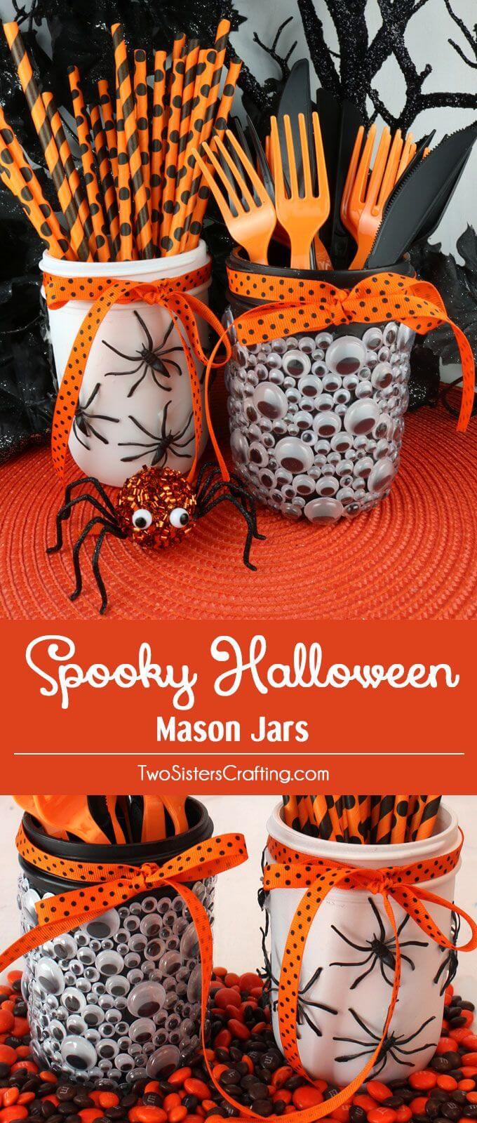 30 Best DIY Mason Jar Halloween Crafts (Ideas and Designs) for 2020