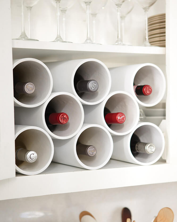 Industrial Inspired Pipe Wine Rack