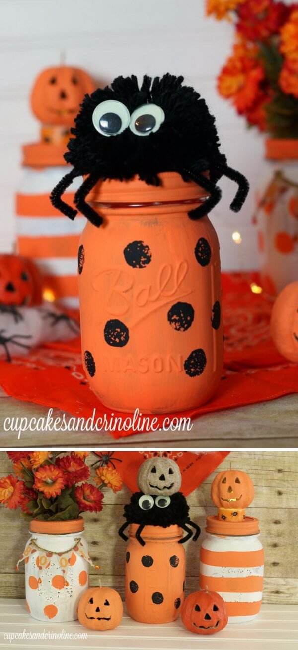Cute Halloween Craft Dots and Stripes