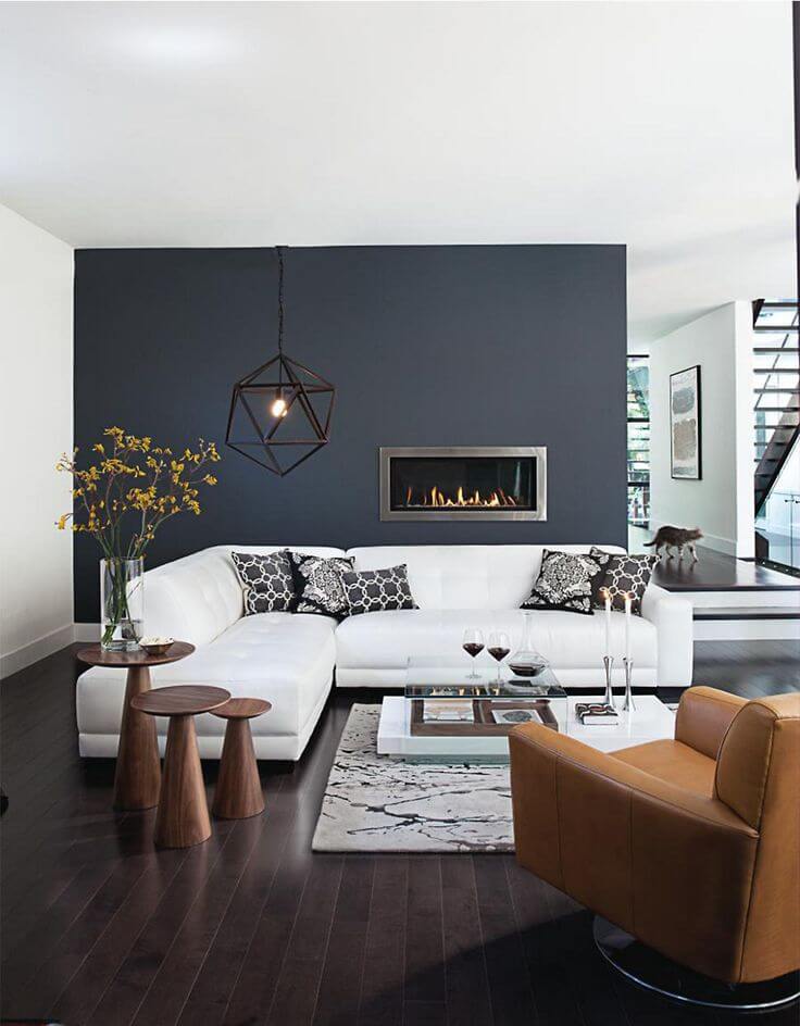 Bold Palette Modern Living Room Decorating Ideas