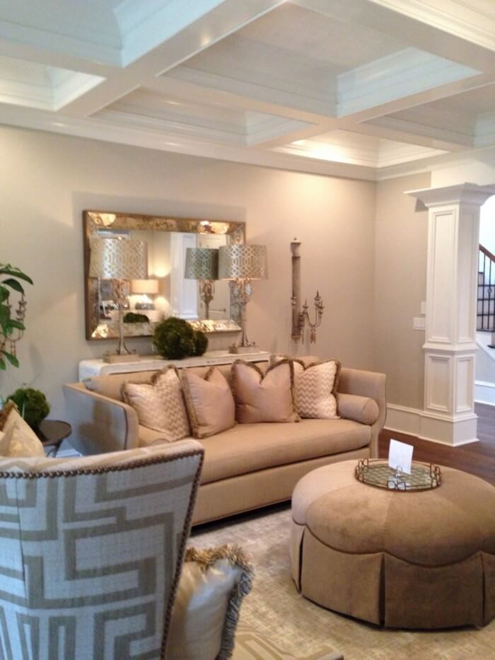 beige room living modern rooms decor color homebnc suede elegance satin sofa paint furniture schemes walls