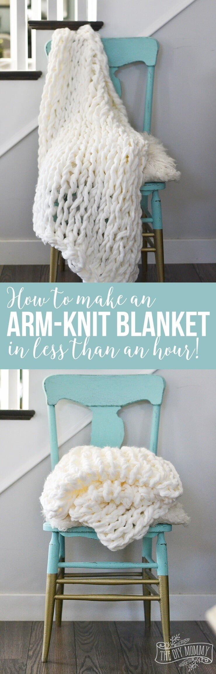 Quick and Easy Cozy Arm-Knit Blanket Project