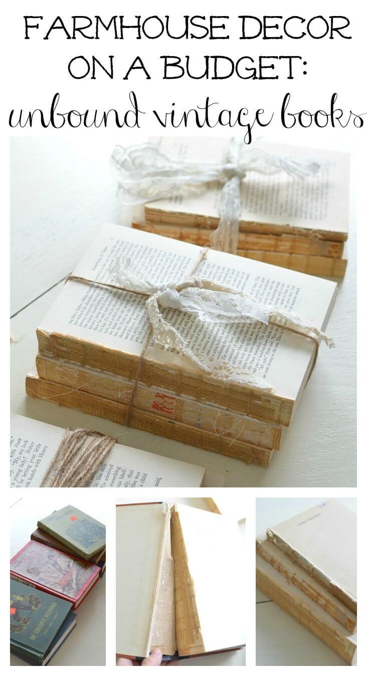 Unbound Vintage Book Decor Craft