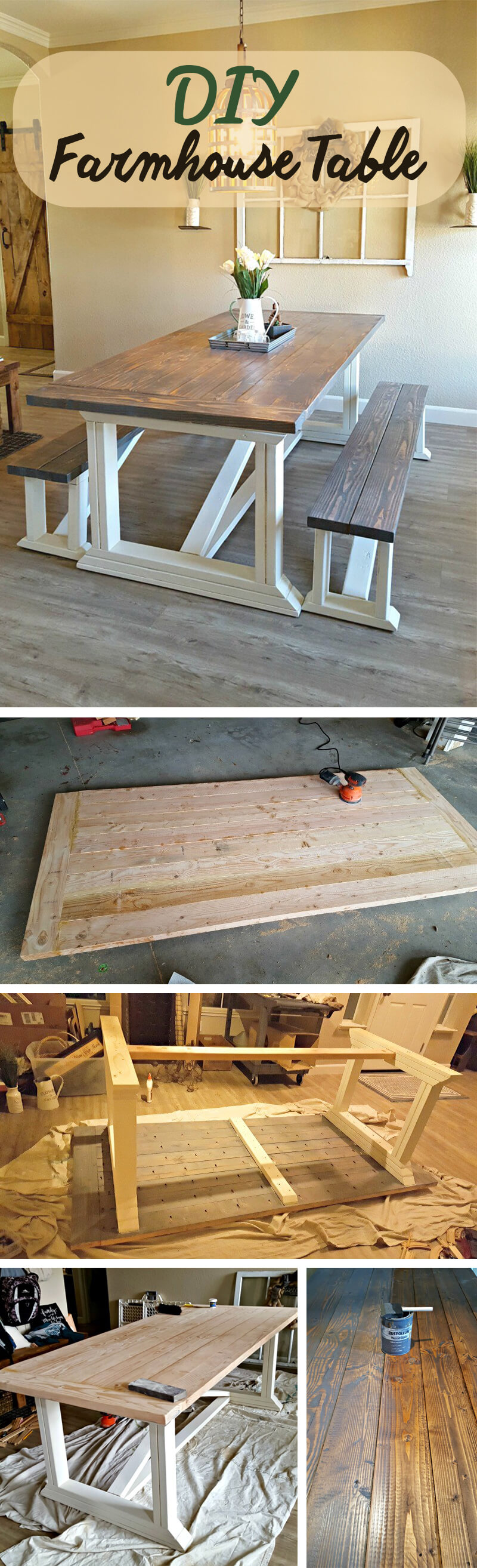 Barn Door Tabletop with Fresh White Base