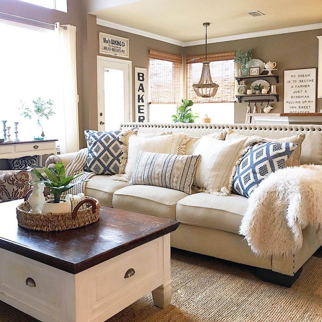 warm beige living room