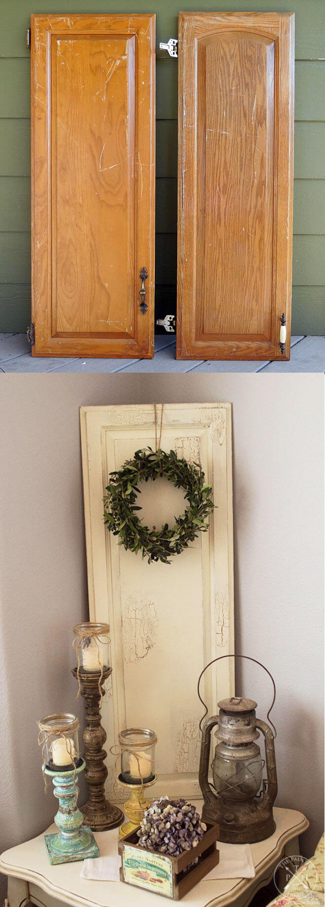 Simple Painted Plank Wreath Decor