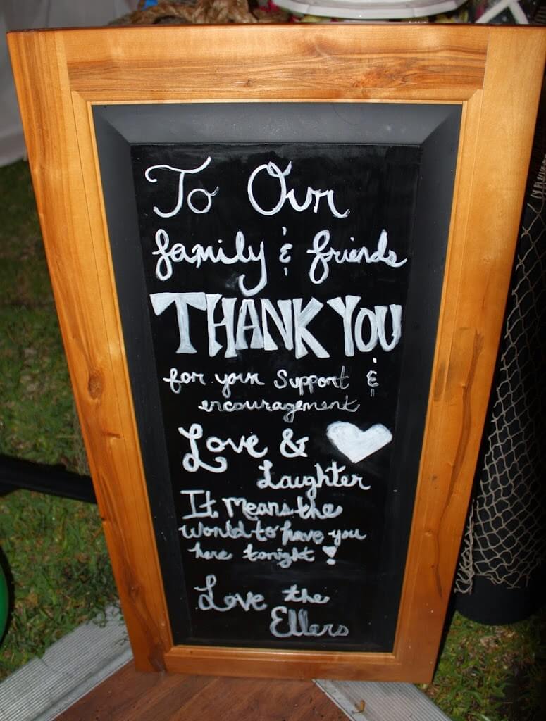 Elegant Upcycled Event Message Board