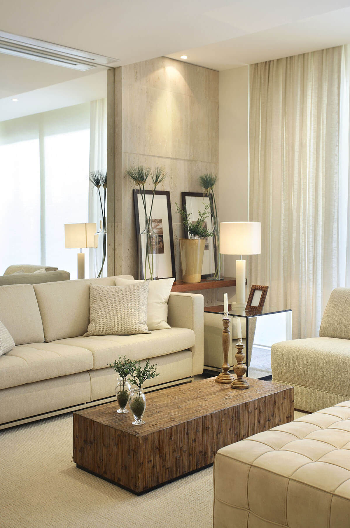 warm beige living room