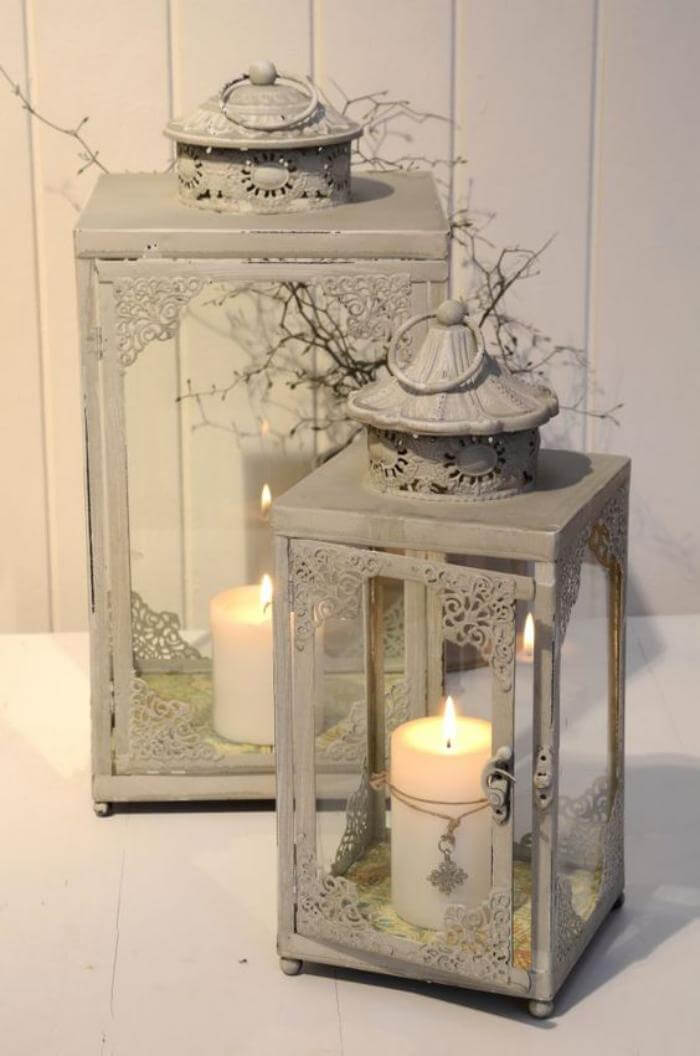 Shabby Chic Candle Lanterns